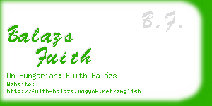 balazs fuith business card